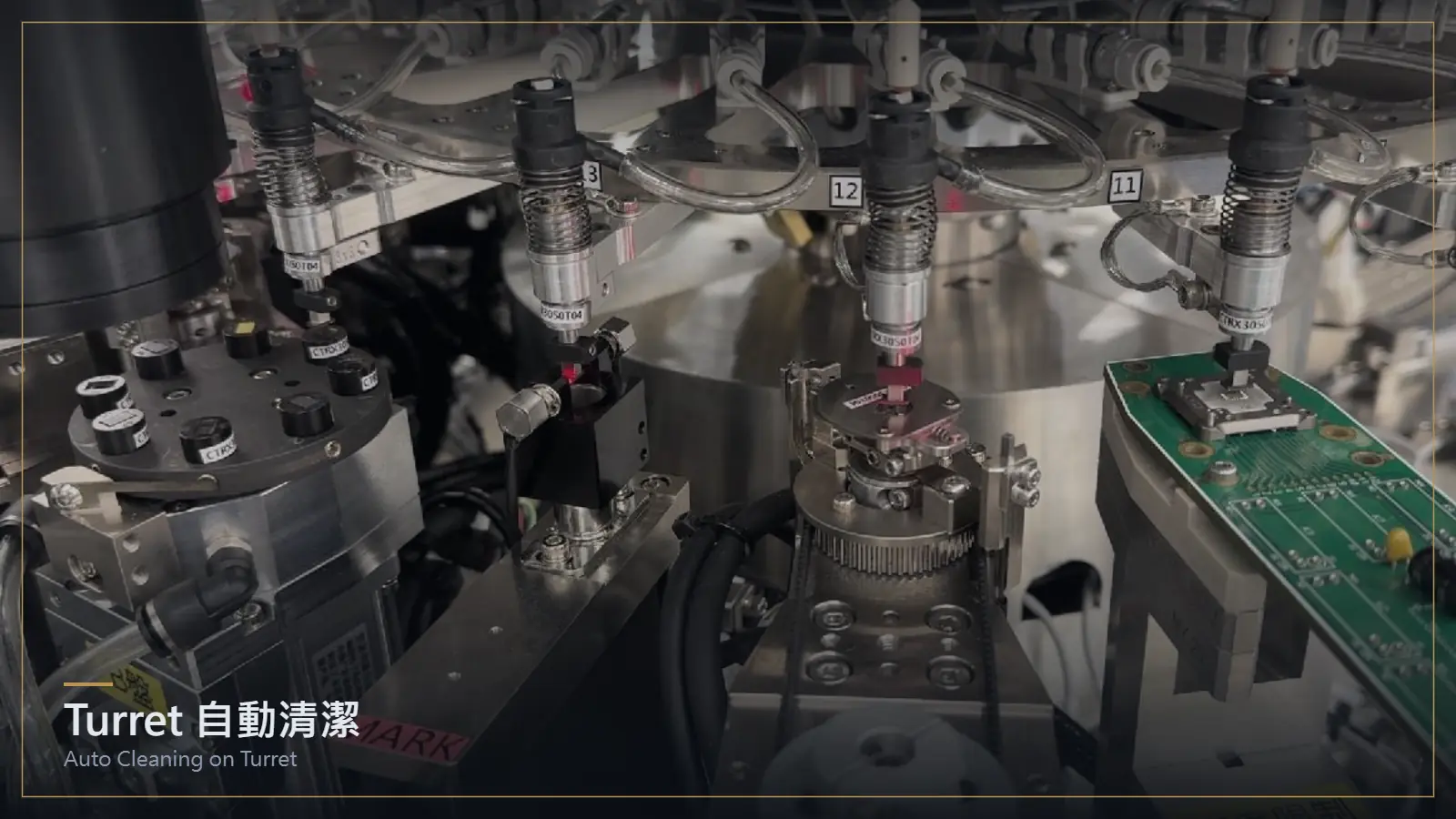 Automated cleaning on a Turret test handler